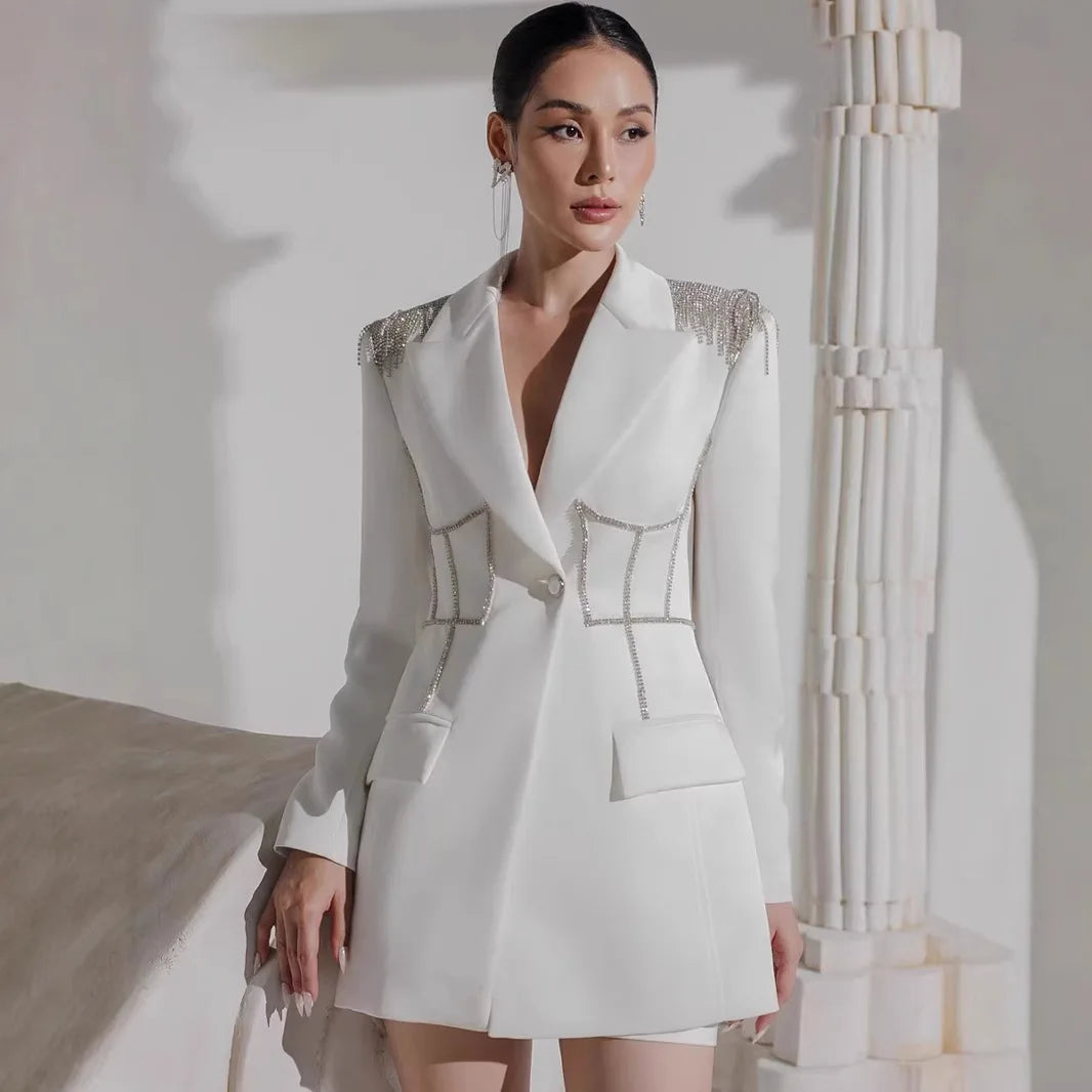 New Diamond High-end Boutique Blazers Coats High Fashion Elegant blazer Jackets Outwear