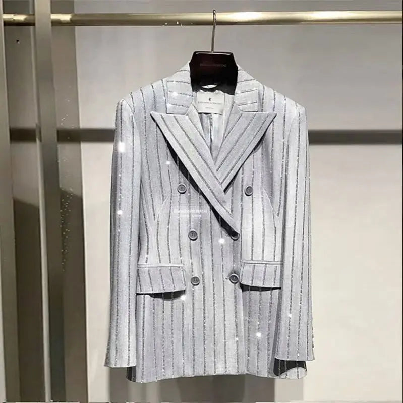 New Style Strong Temperament Women's Clothing High-grade Embroidery Beads Suit Pants Two-piece Suit for Women