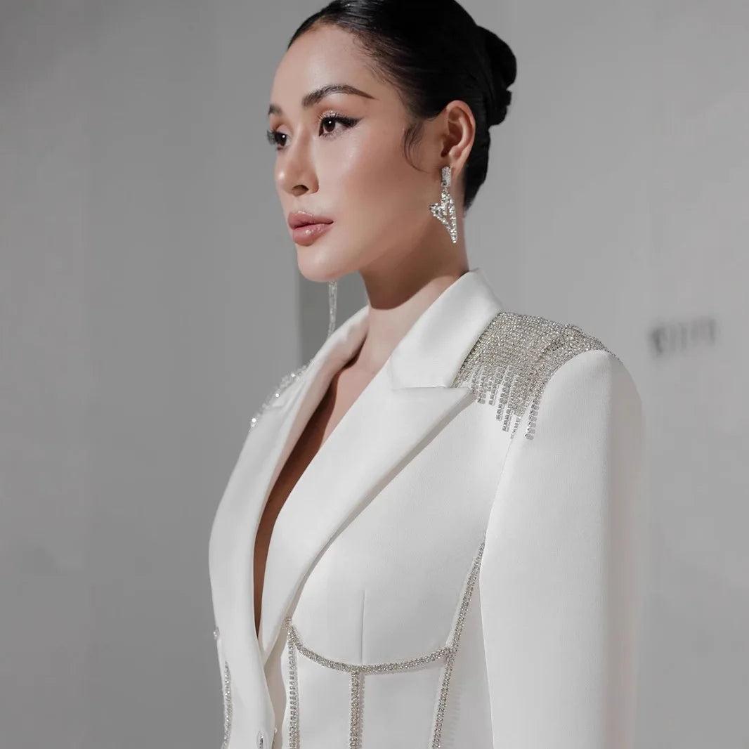 New Diamond High-end Boutique Blazers Coats High Fashion Elegant blazer Jackets Outwear