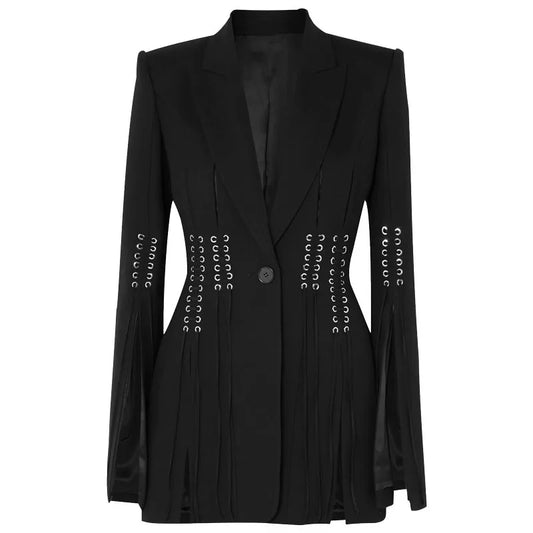 2025 New Arrival Women’s One-Button Split Long Sleeve Suit Jacket