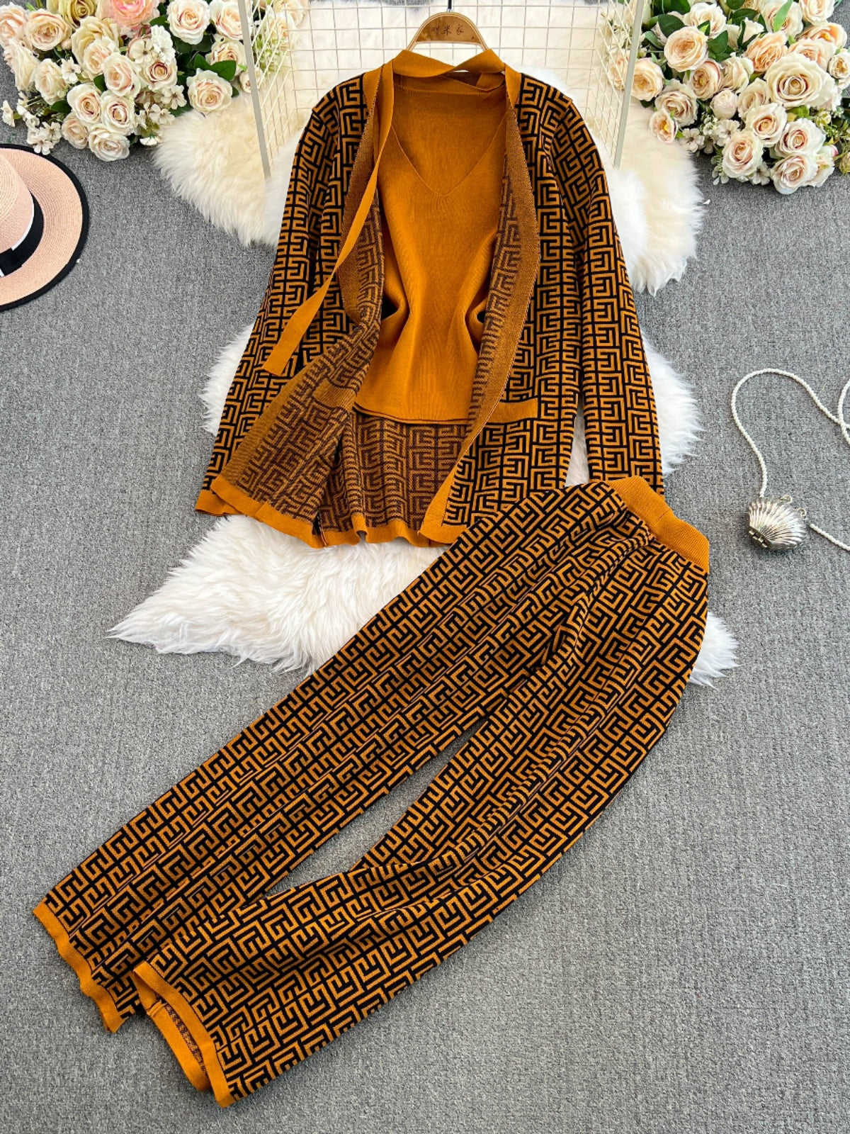 3-Piece Coord Set with Belt – Stylish & Versatile Women's Outfit