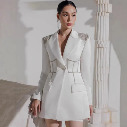 New Diamond High-end Boutique Blazers Coats High Fashion Elegant blazer Jackets Outwear