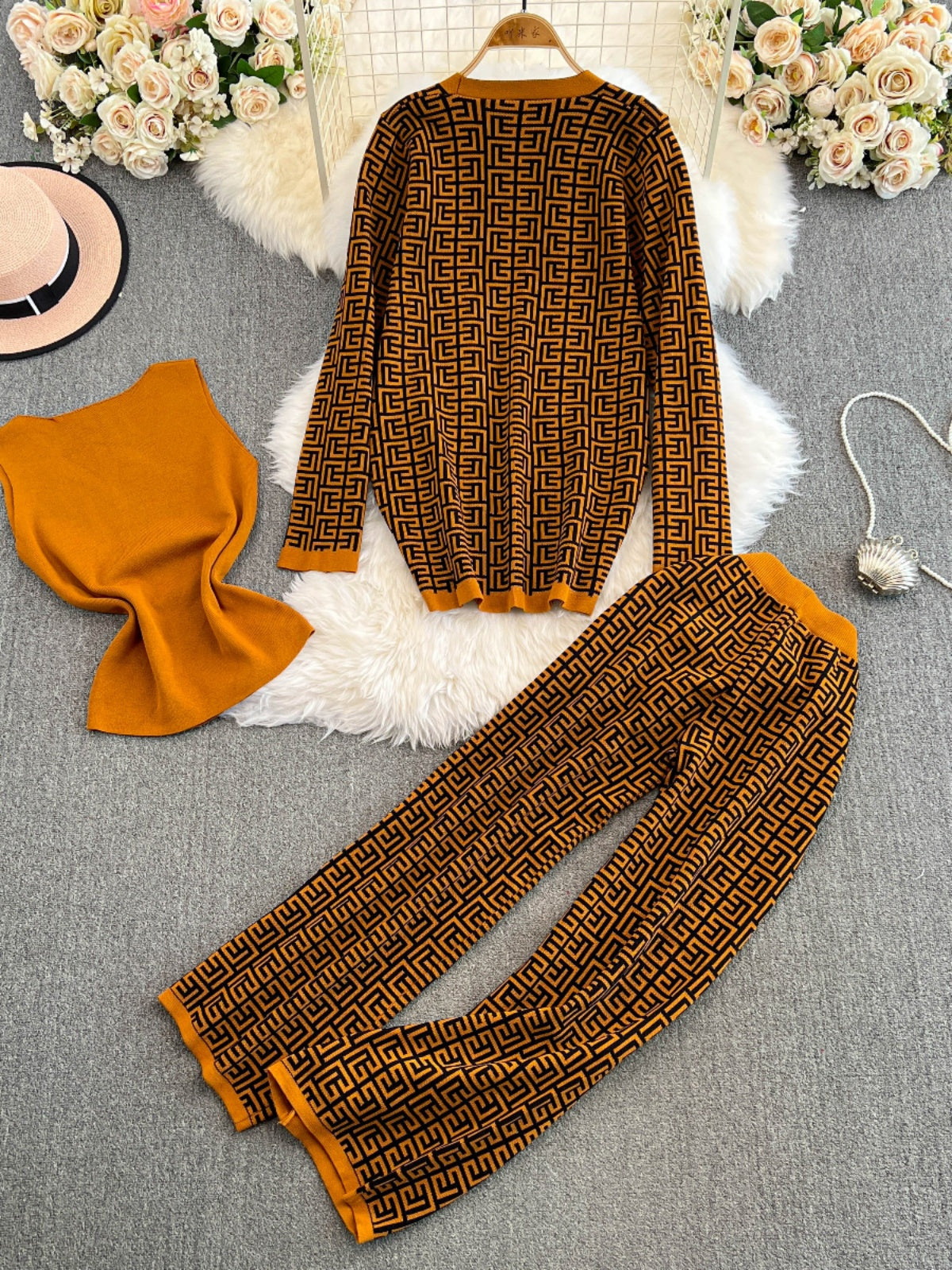 3-Piece Coord Set with Belt – Stylish & Versatile Women's Outfit
