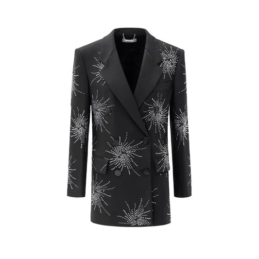Classy Heavy Industry Hot Diamond Long Sleeves Suit Outwear Women's Loose Medium Long Suit