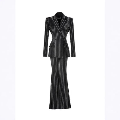 New Style Strong Temperament Women's Clothing High-grade Embroidery Beads Suit Pants Two-piece Suit for Women