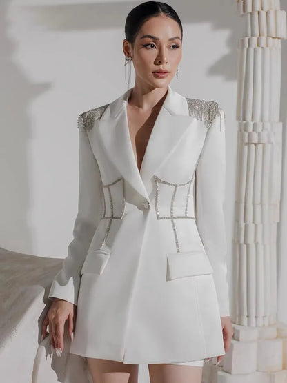 New Diamond High-end Boutique Blazers Coats High Fashion Elegant blazer Jackets Outwear